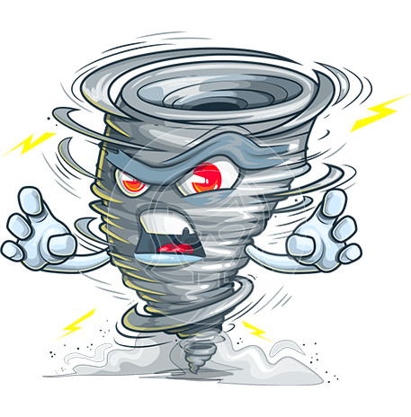 Tornado Cartoon Character