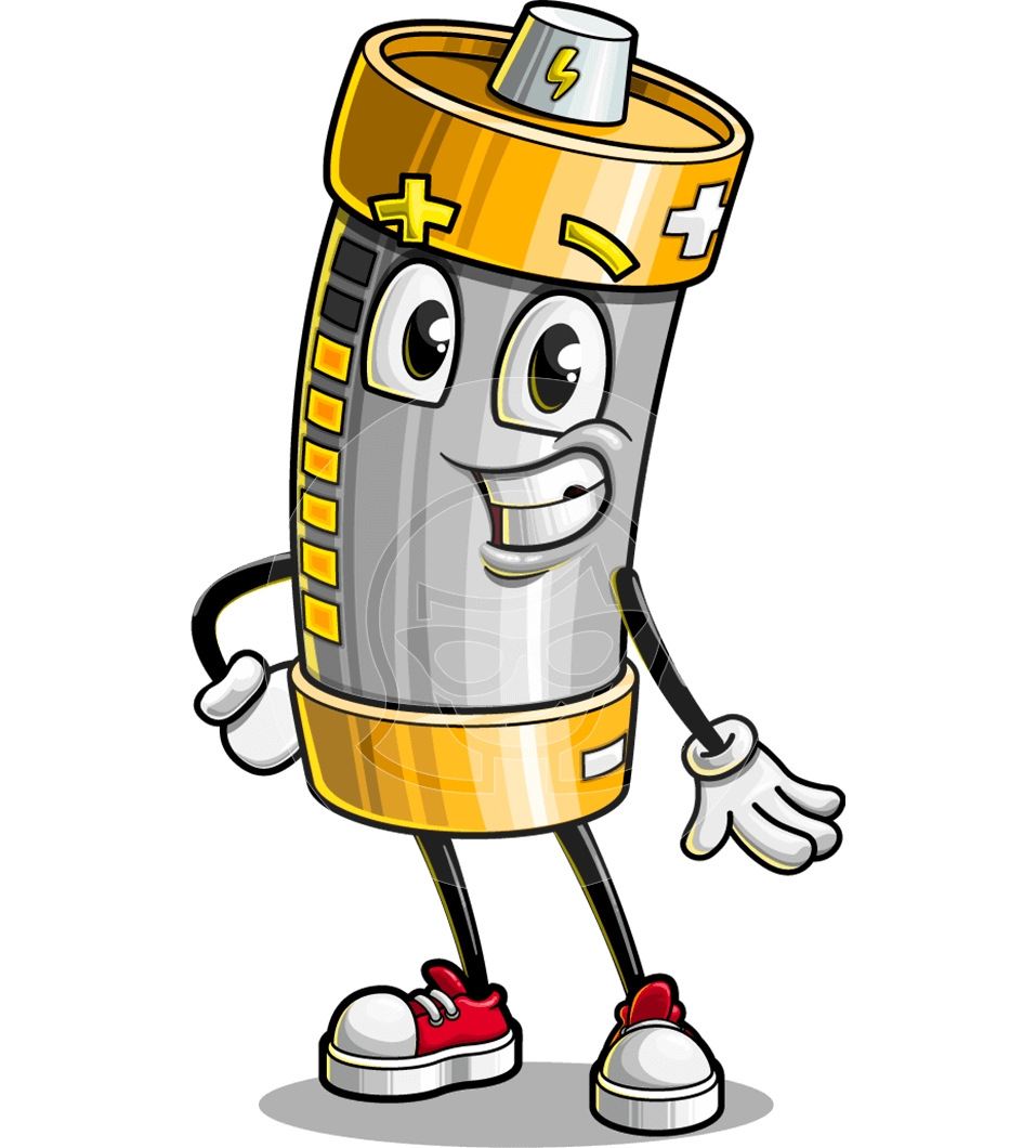 Battery Cartoon Character