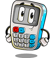 Calculator Cartoon Character