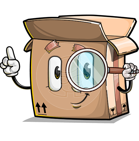 Cartoon Cardboard Box Character