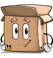 Cartoon Cardboard Box Character