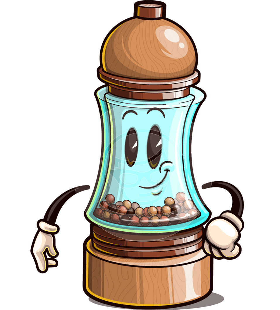 Pepper Shaker Cartoon Character
