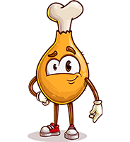 Chicken Drumstick Cartoon Character