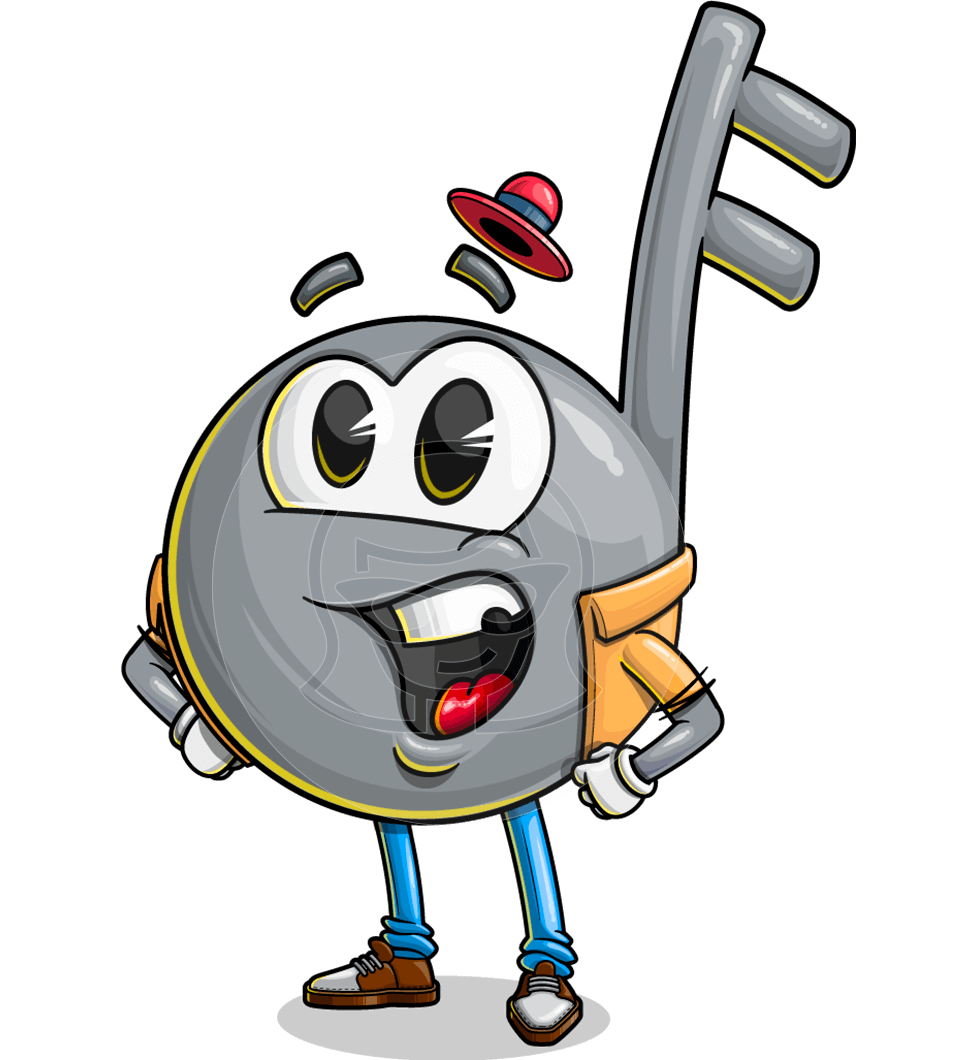 Music Note Cartoon Character