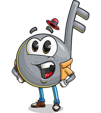 Music Note Cartoon Character