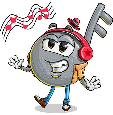 Music Note Cartoon Character
