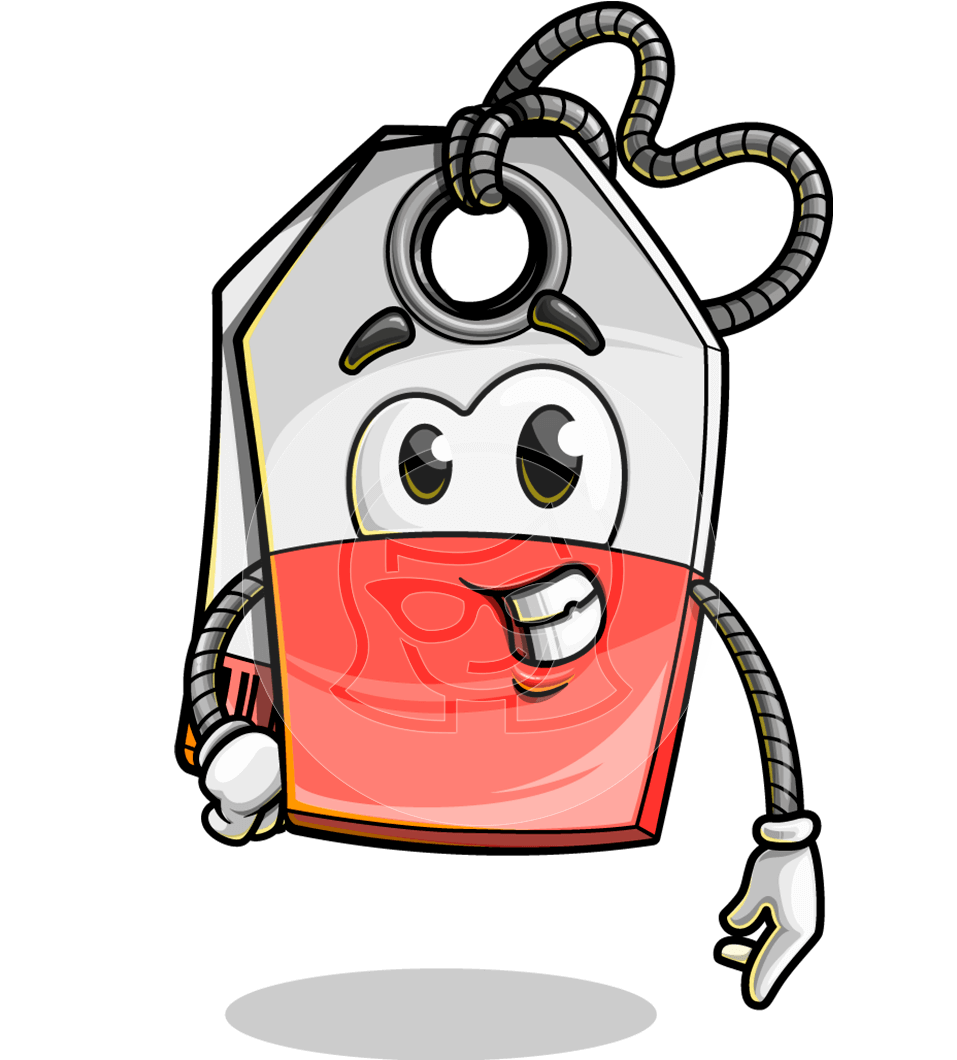 Price Tag Cartoon Character