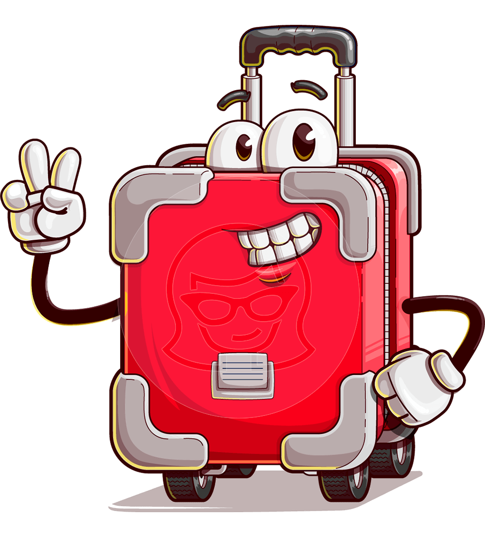 Suitcase Cartoon Character