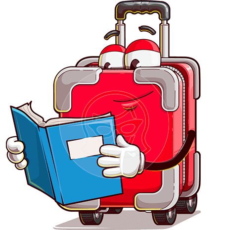 Suitcase Cartoon Character