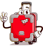Suitcase Cartoon Character