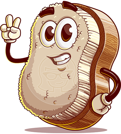 Scrub Brush Cartoon Character