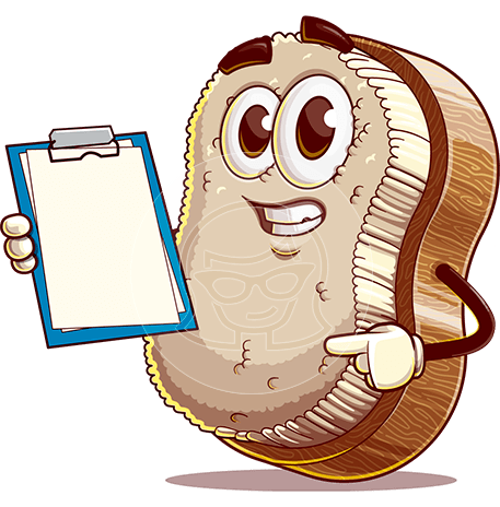 Scrub Brush Cartoon Character