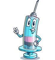 Syringe Cartoon Character