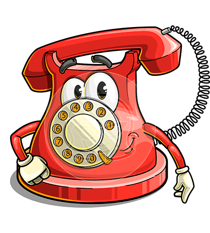Telephone Cartoon Character