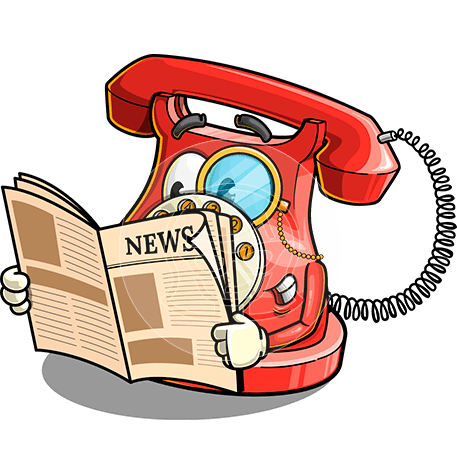 Telephone Cartoon Character