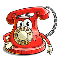Telephone Cartoon Character