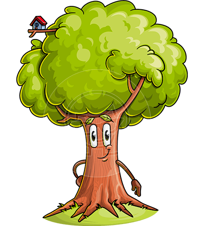 Tree Cartoon Character