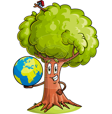 Tree Cartoon Character