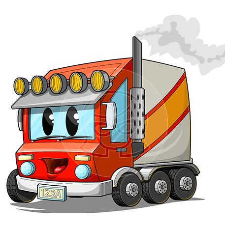 Truck Cartoon Character