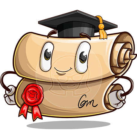 Cute Diploma Cartoon Character
