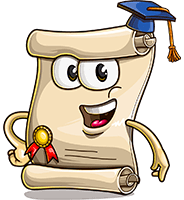 Graduation Diploma Cartoon Character