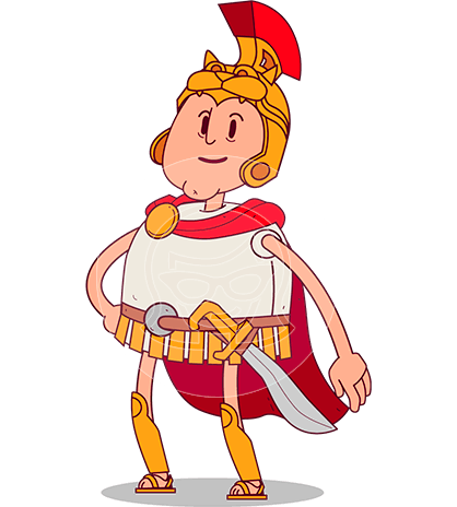 Alexander the Great Cartoon Character