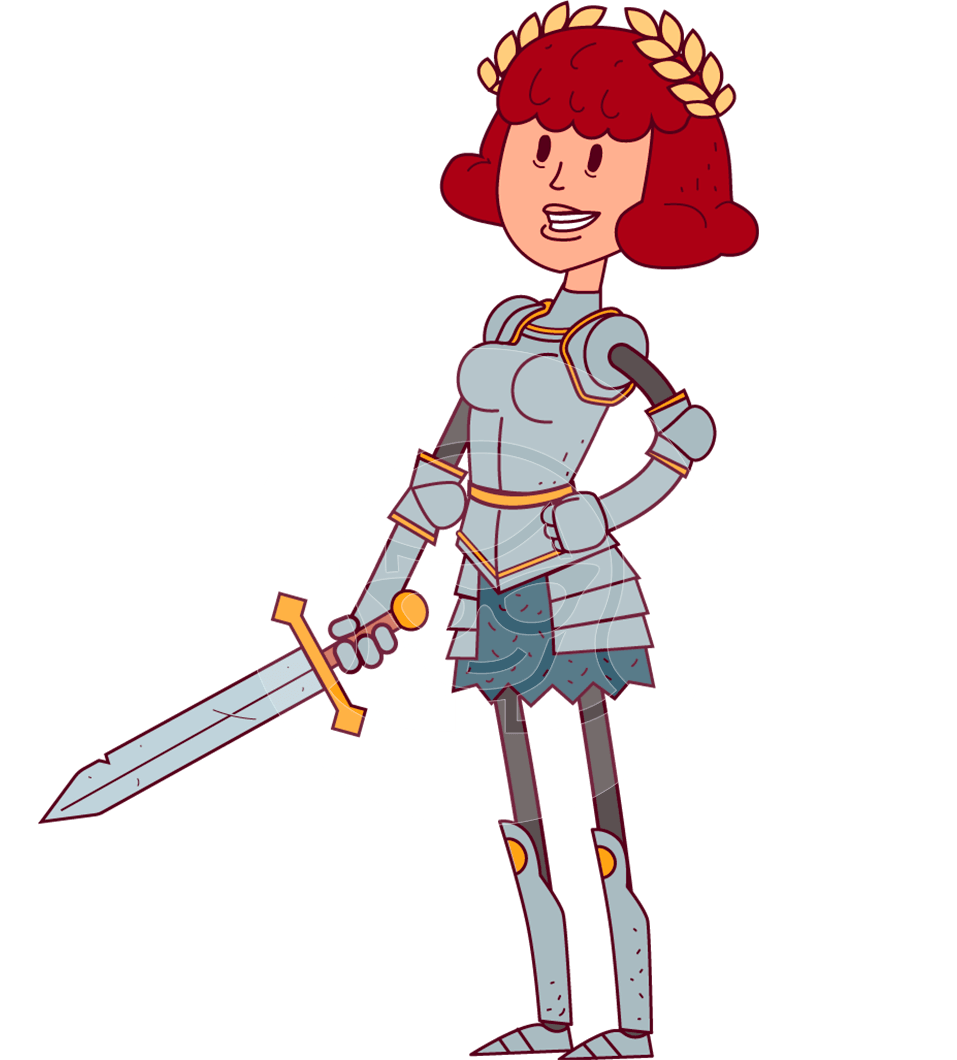 Joan of Arc Cartoon Character