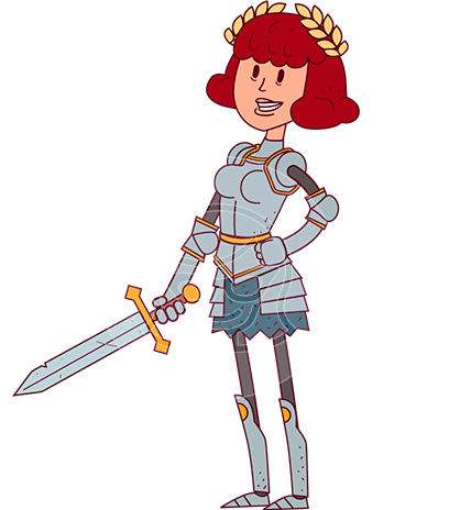 Joan of Arc Cartoon Character