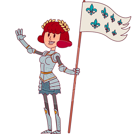 Joan of Arc Cartoon Character