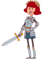 Joan of Arc Cartoon Character