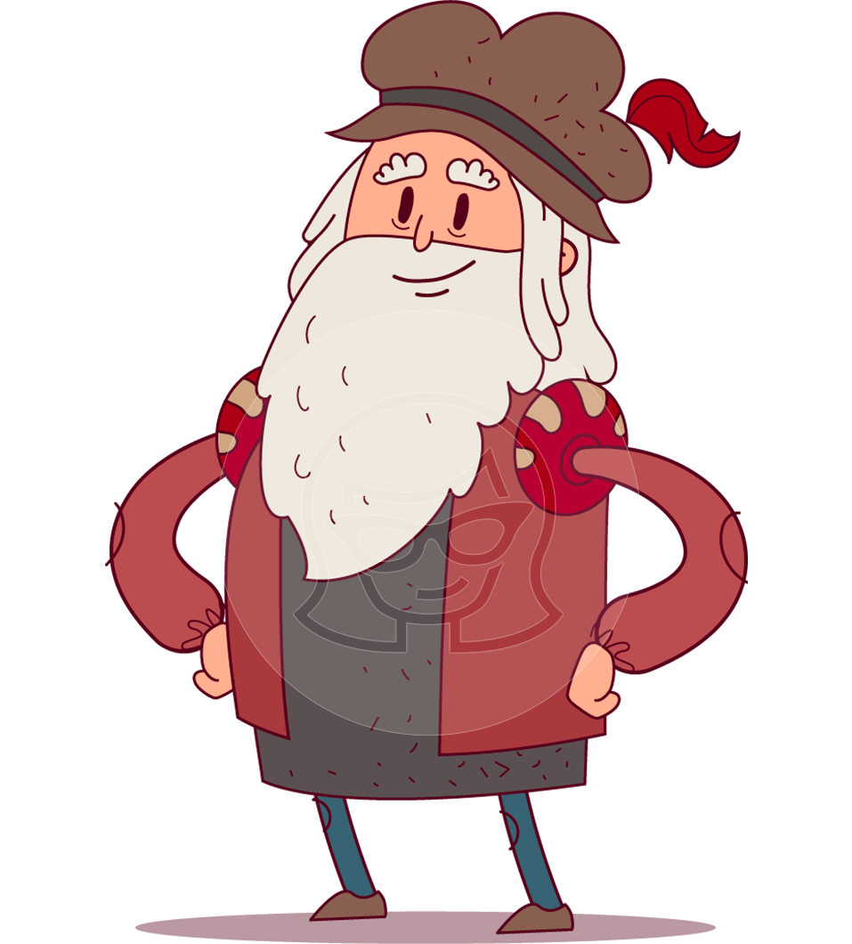 Leonardo Da Vinci Cartoon Character