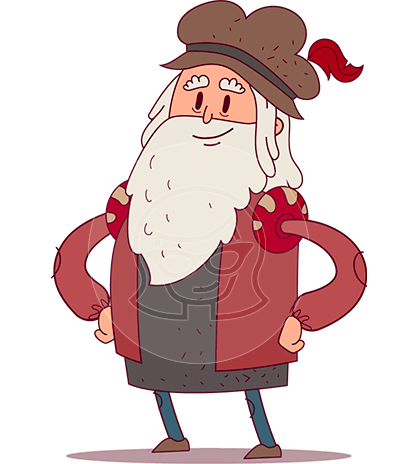 Leonardo Da Vinci Cartoon Character