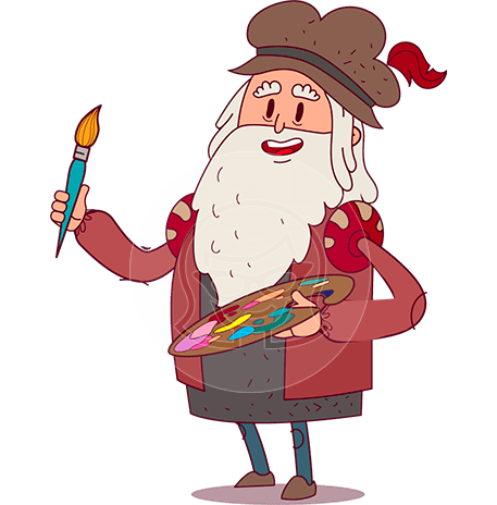 Leonardo Da Vinci Cartoon Character