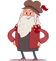 Leonardo Da Vinci Cartoon Character