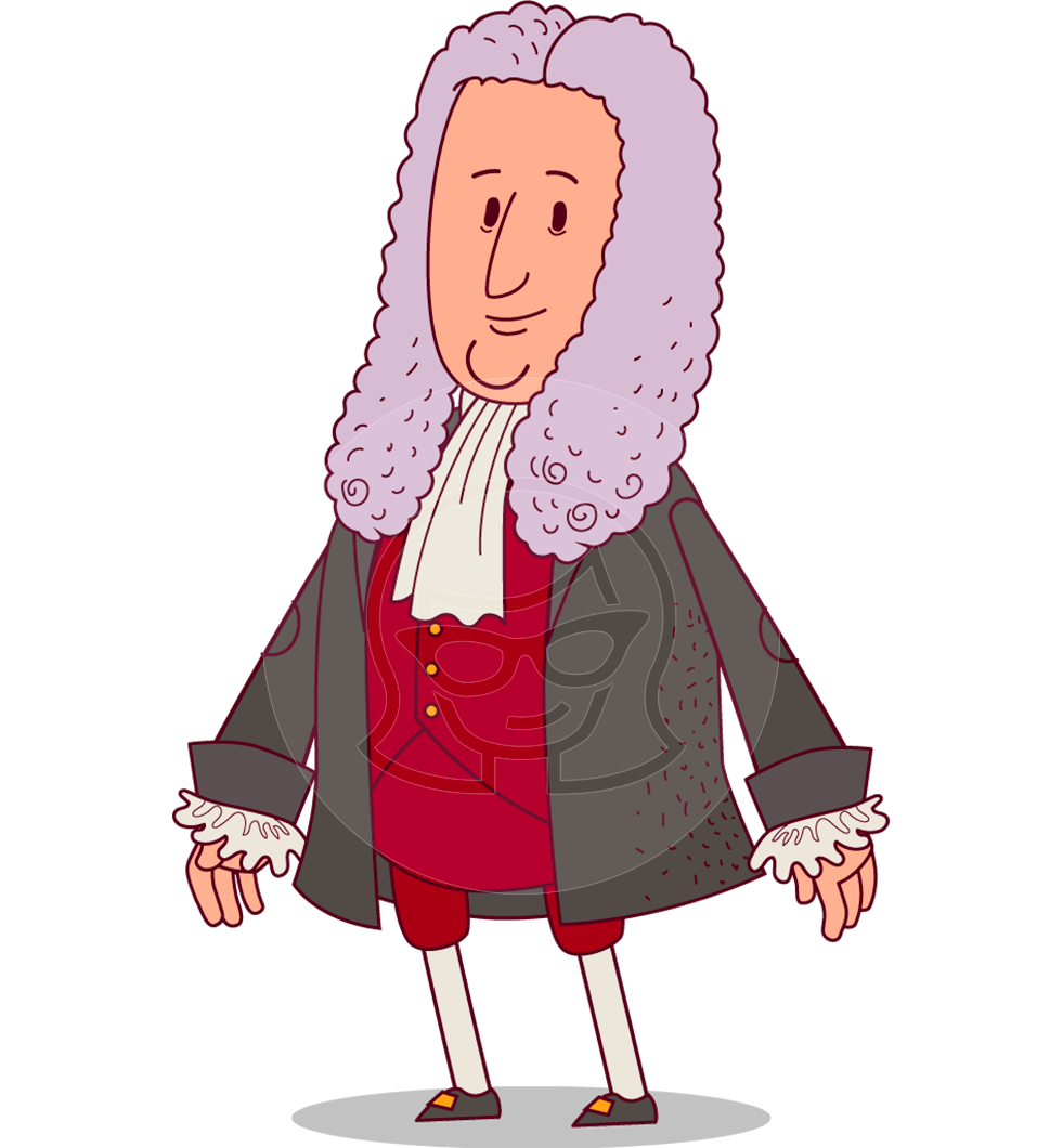 Isaac Newton Cartoon Character