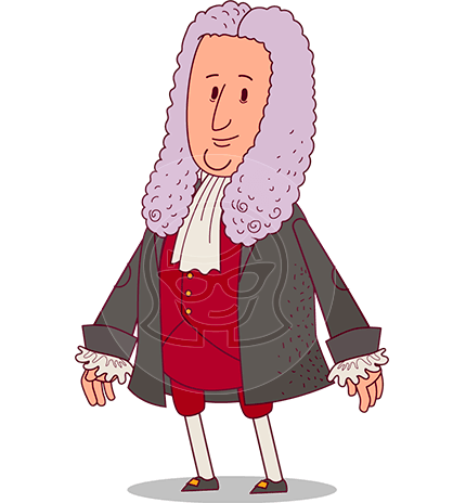 Isaac Newton Cartoon Character