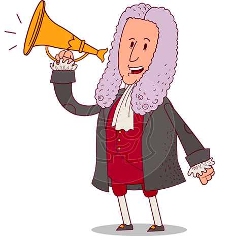 Isaac Newton Cartoon Character