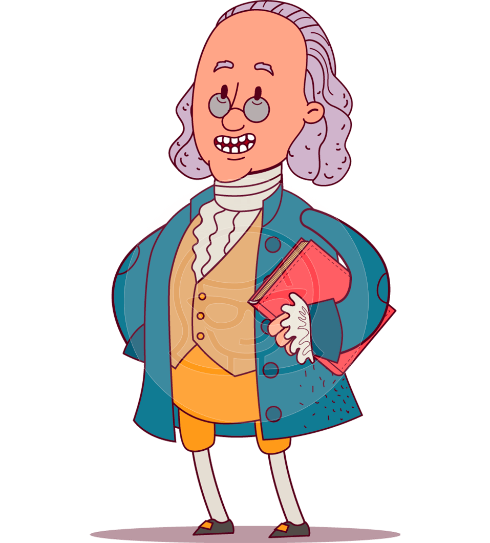 Benjamin Franklin Cartoon Character