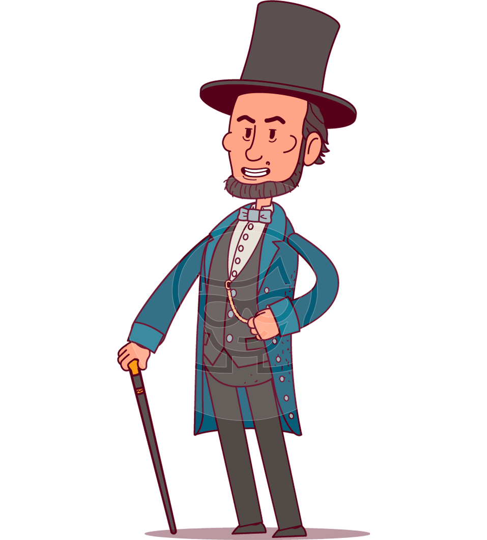 Abraham Lincoln Cartoon Character