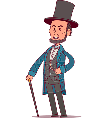 Abraham Lincoln Cartoon Character