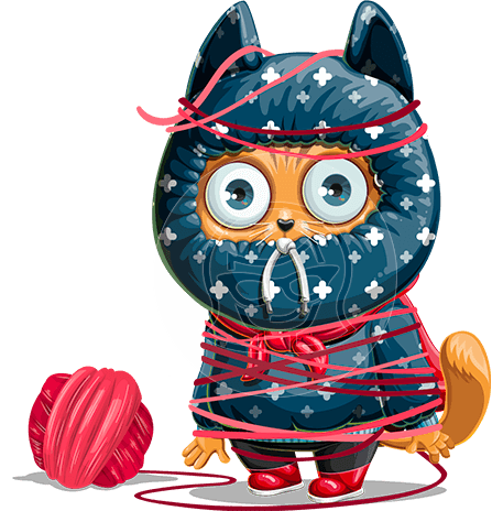 Cat Superhero Cartoon Character