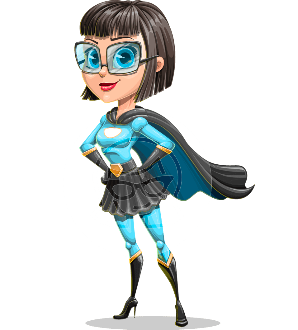 Hero Teacher Girl Cartoon Character