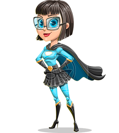 Hero Teacher Girl Cartoon Character