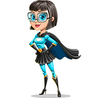 Hero Teacher Girl Cartoon Character