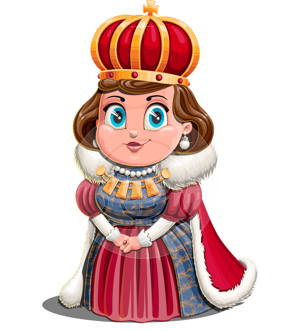 Funny Queen Cartoon Character