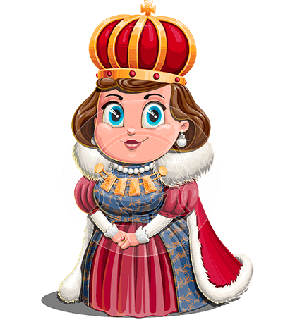 Funny Queen Cartoon Character