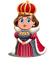 Funny Queen Cartoon Character