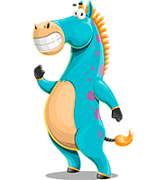 Funny Horse Cartoon Character