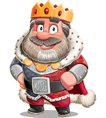 Funny King Cartoon Character