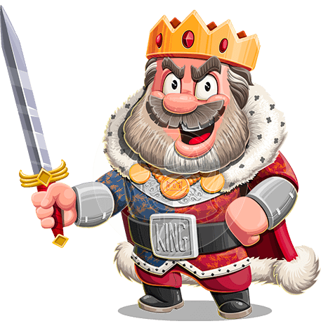 Funny King Cartoon Character